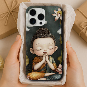 Cute Buddha Art Peaceful Zen Meditation Design iPhone 16 Pro Max Case