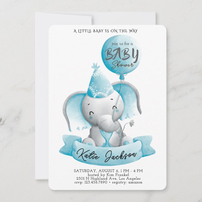 Cute Budget Baby Shower Invitation (Front)