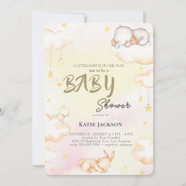 Cute Budget Baby Shower Invitation (Front)