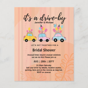 Cute BUDGET Drive-By Bridal Shower Invitations