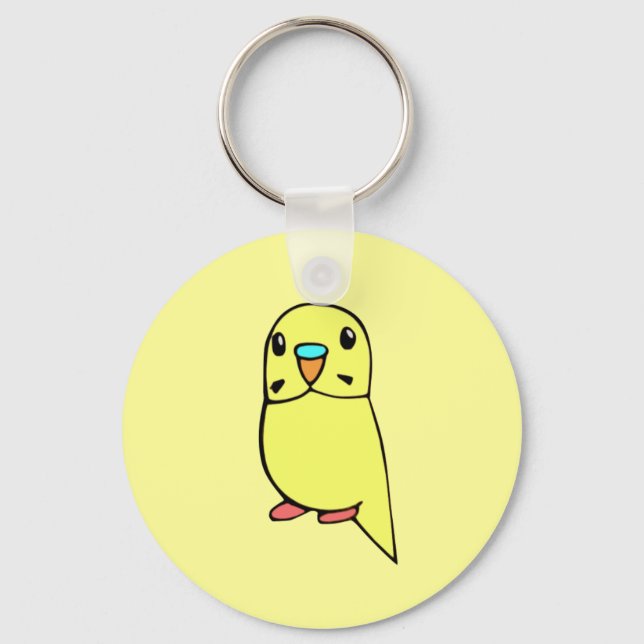 Cute Budgie Keychain (Front)