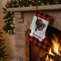 Cute Buffalo Plaid Pet Dog Photo Custom