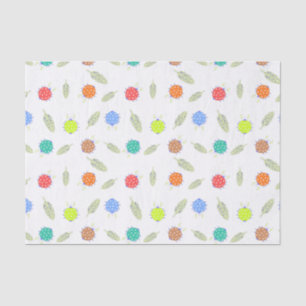 Cute bug and leaves seamless pattern tissue paper