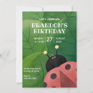 Cute Bug birthday Invitation