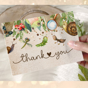 Cute Bug & Caterpillar Baby Shower Thank You Card