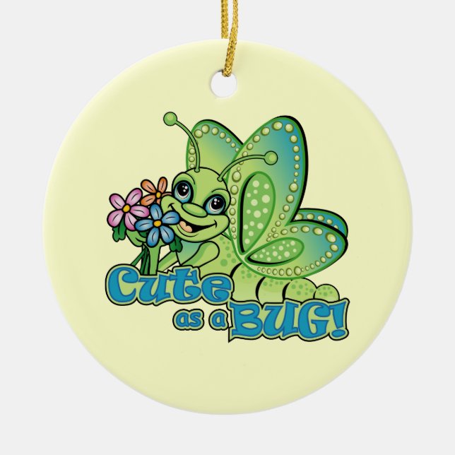 Cute Bug Ceramic Tree Decoration (Front)