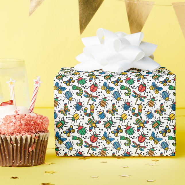 Cute Bugs and Insects Wrapping Paper (Birthday Party)