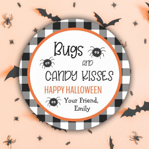 Cute Bugs & Kisses Halloween Party Favours for Kid Classic Round Sticker