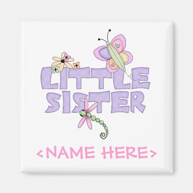Cute Bugs Little Sister Magnet (Front)