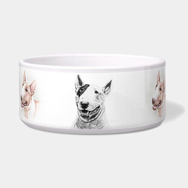 Cute Bull Terrier dog art (Left)