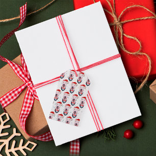 Cute Bull Terrier Dog Christmas Pattern Gift Tags
