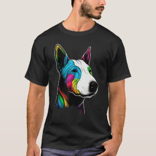 Cute Bull Terrier Dog on Bull Terrier  3 T-Shirt