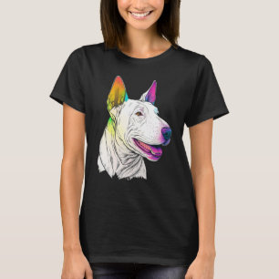 Cute Bull Terrier Dog on Bull Terrier 4 T-Shirt