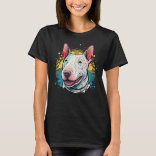 Cute Bull Terrier Dog on Bull Terrier 5 T-Shirt