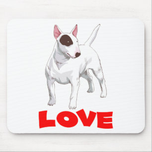 Cute Bull Terrier Mum Puppy Dog Lover Cartoon Mouse Mat