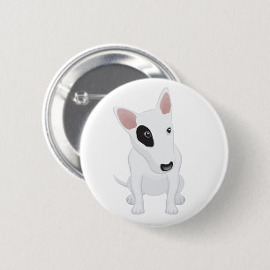 Cute Bull Terrier Puppy Dog Lover Fur Mama Love 6 Cm Round Badge