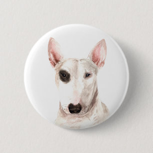 Cute Bull Terrier Puppy Dog Lover Fur Mama Love 6 Cm Round Badge