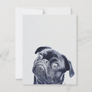 Cute Bulldog Artwork Bulldog Lover Gift Invitation