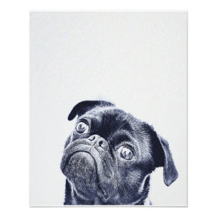 Cute Bulldog Artwork   Bulldog Lover Gift Photo Print