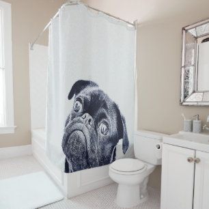 Cute Bulldog Artwork Bulldog Lover Gift Shower Curtain