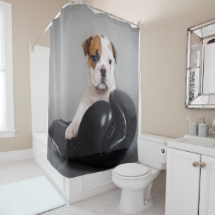 Cute Bulldog Boxer English Bulldog Lover Gift Shower Curtain