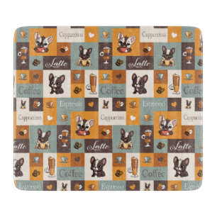 Cute Bulldog Coffee Love Cutting Board