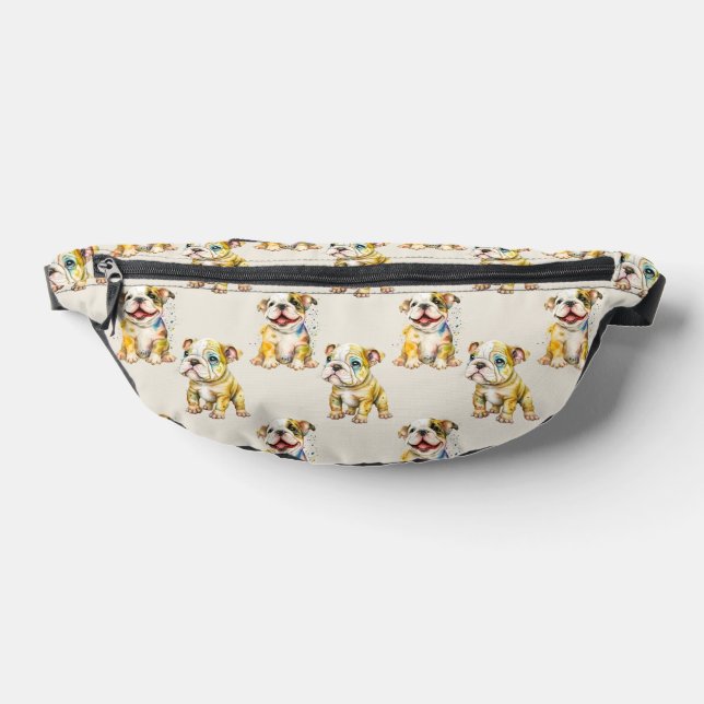 Cute Bulldog Dog Pattern Bum Bags (Lay Down)