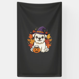Cute Bulldog Halloween Pumpkin Dog Design_1 Banner