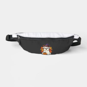 Cute Bulldog Halloween Pumpkin Dog Design_1 Bum Bags