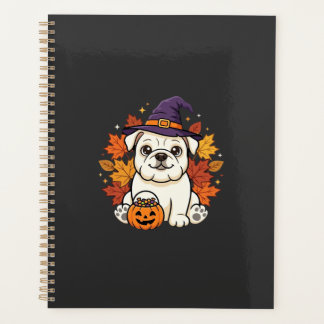 Cute Bulldog Halloween Pumpkin Dog Design_1 Planner