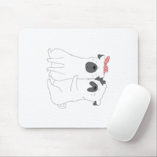Cute Bulldog Matching Dog Lover Gift Mouse Mat