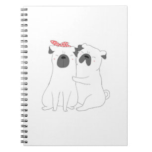 Cute Bulldog Matching Dog Lover Gift Notebook