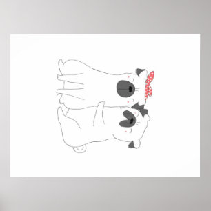 Cute Bulldog Matching Dog Lover Gift Poster