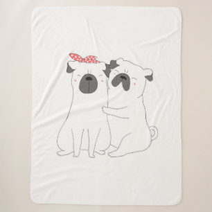 Cute Bulldog Matching Dog Lover Gift Sherpa Blanket