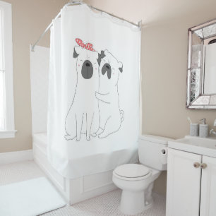 Cute Bulldog   Matching Dog Lover Gift Shower Curtain