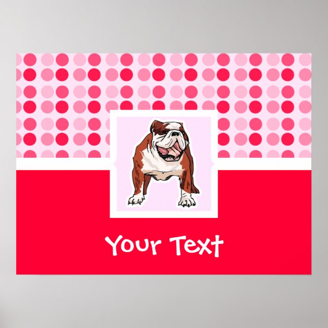 Cute Bulldog Poster (Front)