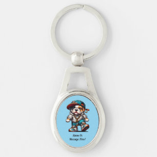 Cute Bulldog Puppy Streetwear Dog Lover Design Key Ring