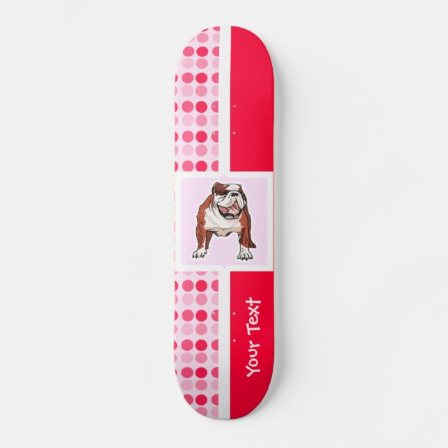 Cute Bulldog Skateboard (Front)