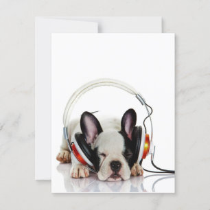 Cute Bulldog Sleeping   English Bulldog Lover Invitation