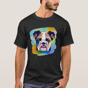 Cute Bulldog Watercolour for bulldog lovers, Men W T-Shirt
