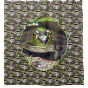 Cute Bullfrog Animal Nature Pattern Shower Curtain