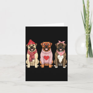 Cute Bullmastiff Valentine Dog Card