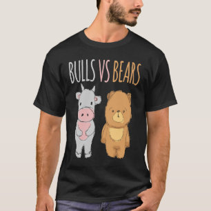 Cute Bulls vs Bears Forex Crypto Stock Traders T-Shirt
