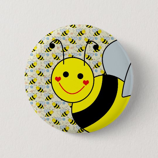 Cute Bumble Bee 6 Cm Round Badge