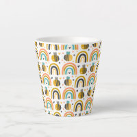 Cute Bumble Bee and Rainbows Pattern