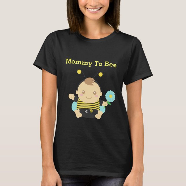 Cute Bumble Bee Baby Boy for Mummy To Be T-Shirt (Front)