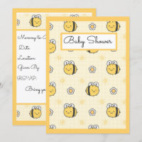 Cute Bumble Bee Boy Girl Baby Shower