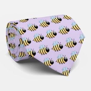 Cute bumble bee cartoon kids tie