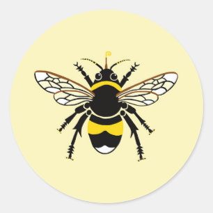Cute Bumble BEE - Conservation - Ecology- yellow Classic Round Sticker