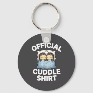 Cute Bumble Bee Couple Cuddle Key Ring
